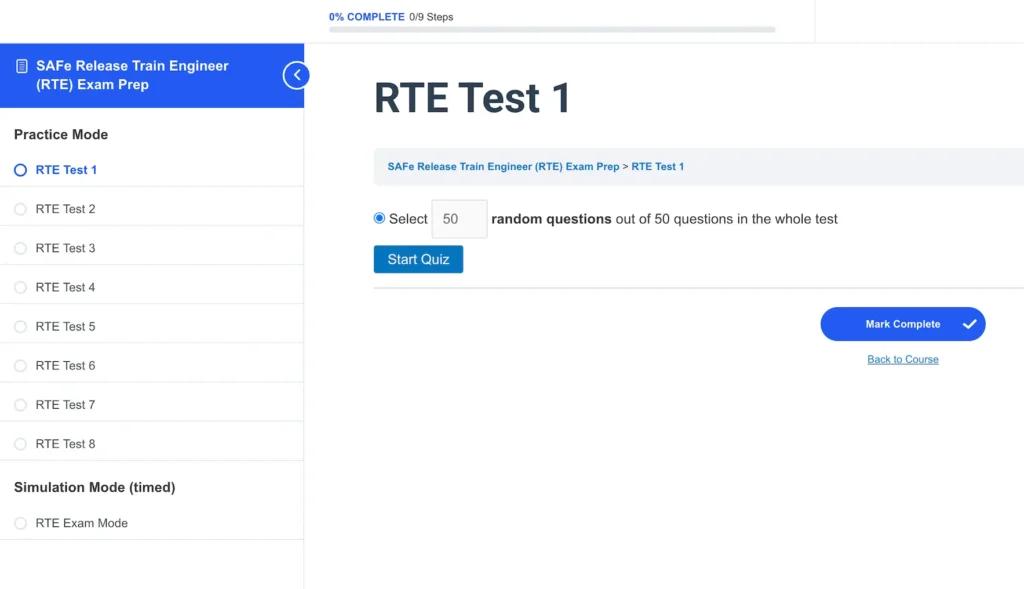 RTE Exam Question Screenshot 01