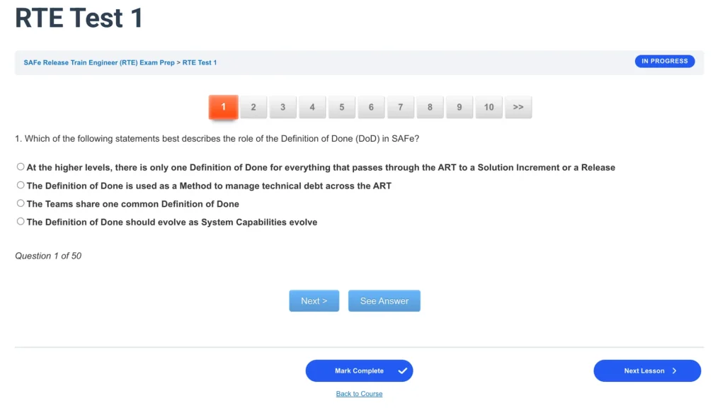 RTE Exam Question Screenshot 02