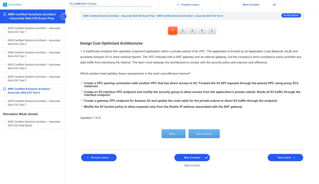 AWS Certified Solutions Architect - Associate (SAA-C03) Screenshot 2
